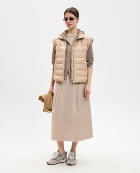 Peserico Бежевая юбка с цепочкой мониль P05199A01919