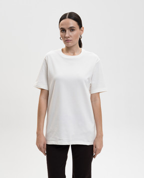 Jil Sander Біла футболка з патчем логотипа J40GC0142J20103
