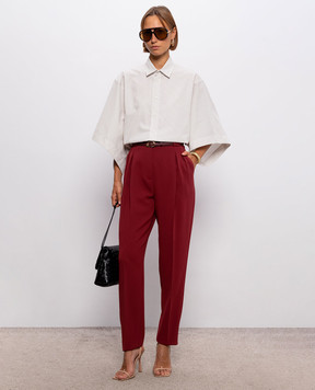 Bottega Veneta Рубашка цвета айвори в полоску 869829V6S90