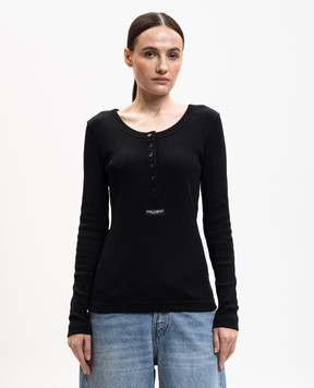 Dolce&Gabbana Черный лонгслив в рубчик F8W44TFU7AV