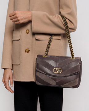 Valentino Коричневая кожаная сумка Djuna 9W2B0T55TIE