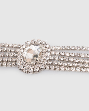 Nissa Сріблясте кольє-чокер з кристалами EXCOL17