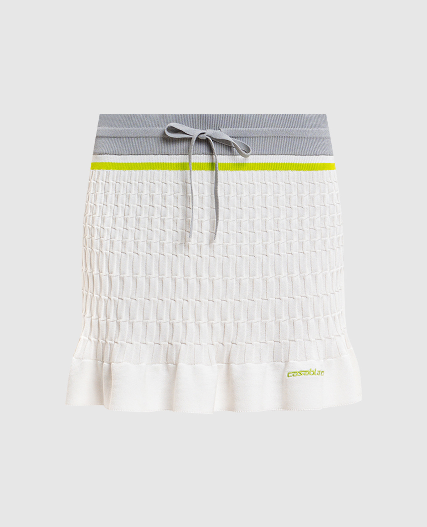 Белая юбка мини с логотипом