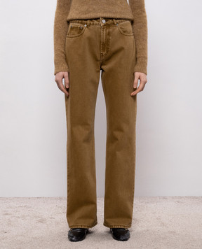 Ami Paris Коричневі джинси з патчем логотипа FTR450DE0112