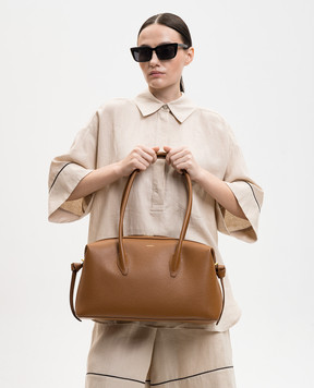 YUZEFI Коричнева шкіряна сумка BRIOCHE BRIOCHEDUFFLE