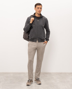 Doriani Cashmere Сіра спортивна куртка 872CAPSTLUJ362