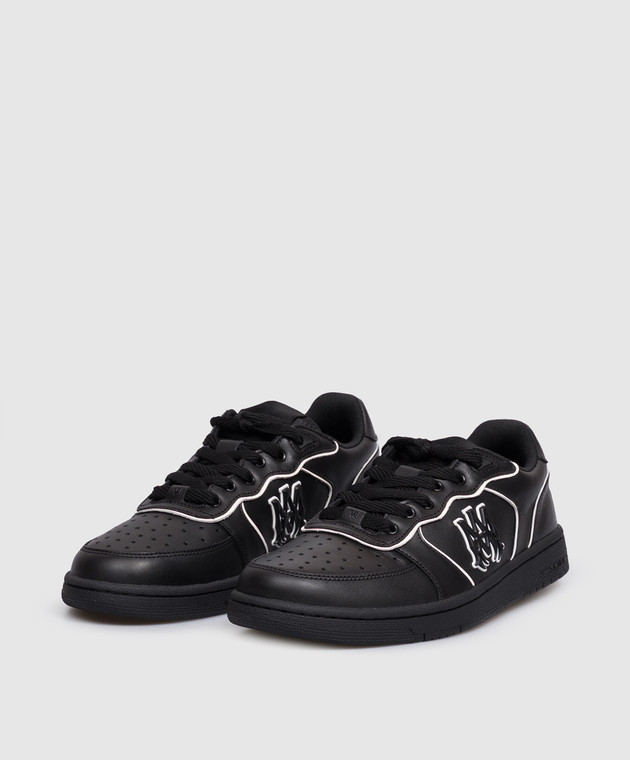 AMIRI Черные кожаные кроссовки NEWPORT AMSNSN1061 изображение 2