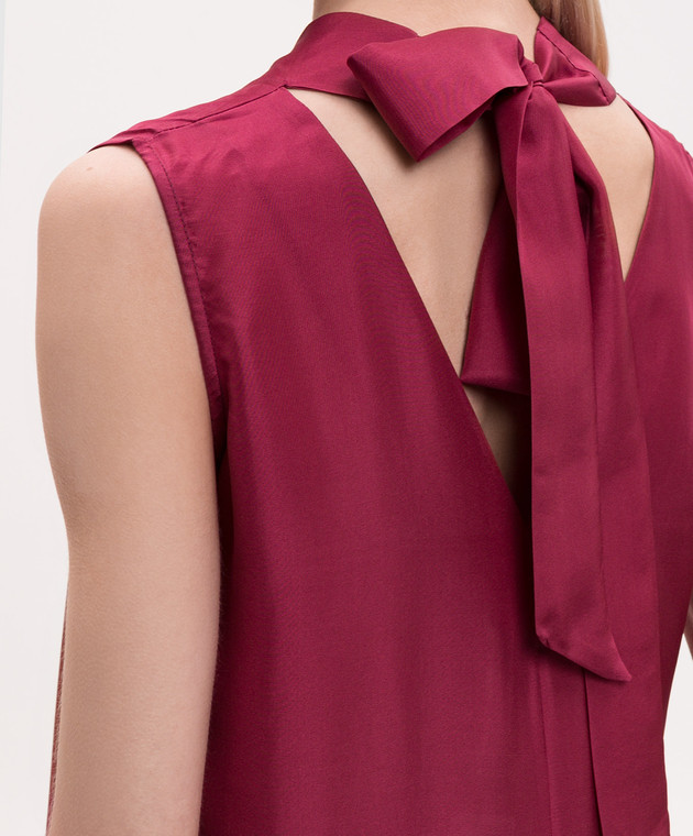 Momoni Розовое платье CUEVA из шелка MODR00712MO изображение 4