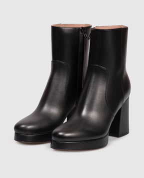 Valentino Чорні шкіряні ботильйони Fawcette 7W0S0NF1DSH