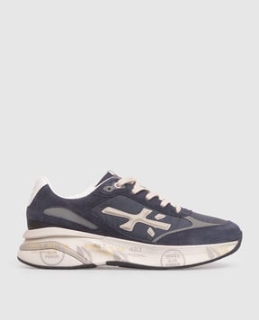 Premiata Синие комбинированные кроссовки Moerun с эмблемой MOERUN7306