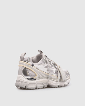 Off-White Серые комбинированные кроссовки Be Right Back с фактурным логотипом OWIA289C99FAB001