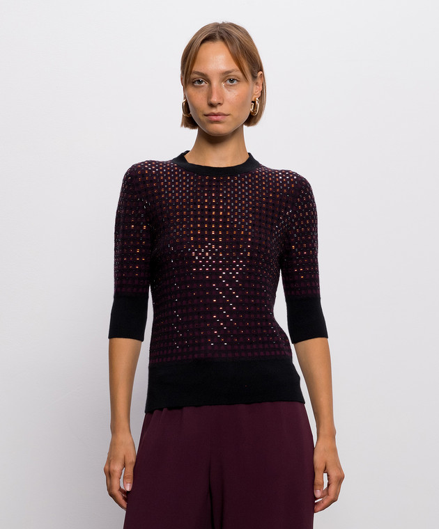 Ermanno Scervino Бордовый топ с кристаллами D495L319CTUIE изображение 3