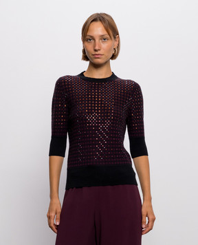 Ermanno Scervino Бордовый топ с кристаллами D495L319CTUIE