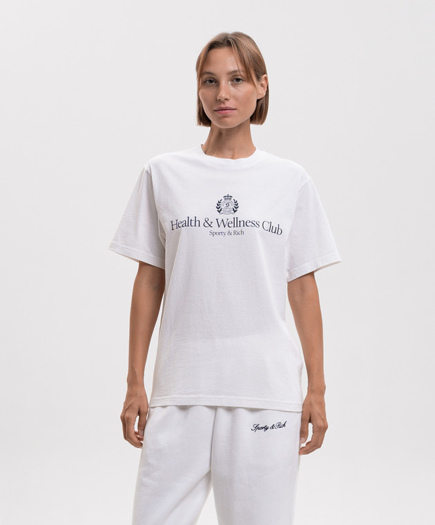 Sporty & Rich Белая футболка H&W Crest TO119712241WH01 изображение 3