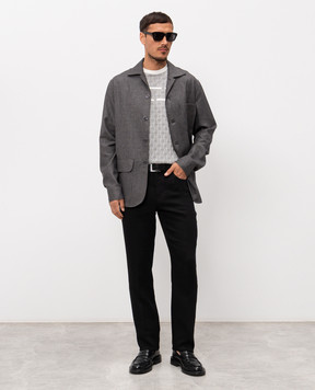 Stefano Ricci Чорні штани з льону та шовку M8T62B0190TXFIL