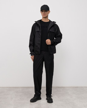 Alexander McQueen Черные спортивные штаны в принт 842998QRACA