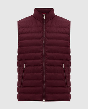 Brunello Cucinelli Бордовий пуховий жилет MV4081797