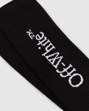 Off-White Черные носки с логотипом OMRA08JC99KNI001
