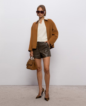 Max Mara Коричнева куртка SFERE з вовни, шовку та кашеміру MSTSFERE