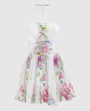 Charo Ruiz Біла сукня міні Alheli в квітковий принт 262602