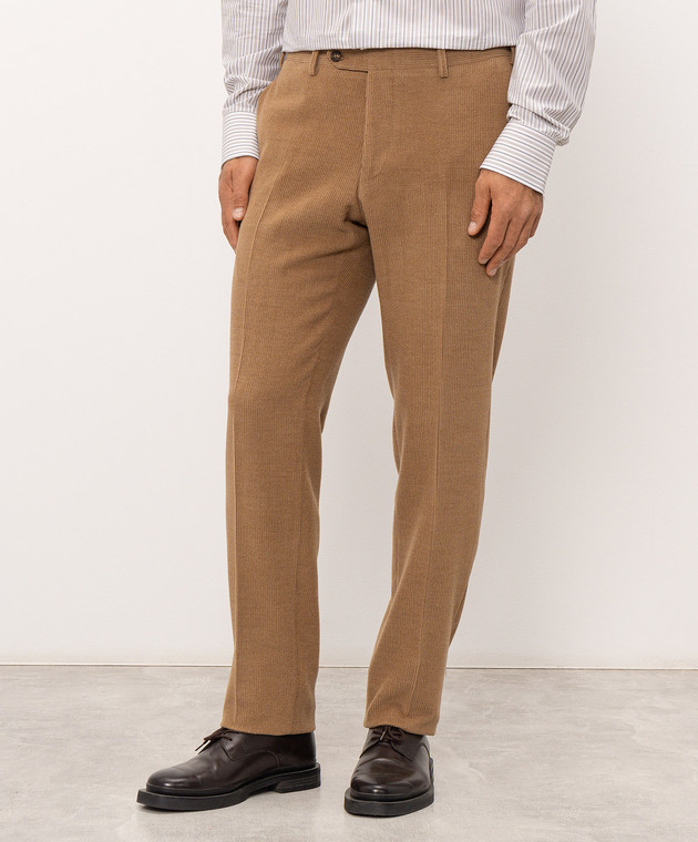 Canali Коричневые вельветовые брюки AX06209E0000020 изображение 3