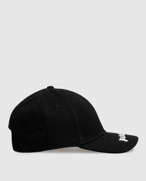 Palm Angels Кепка чорного кольору з контрастною вишивкою логотипа PAMLB001FB002