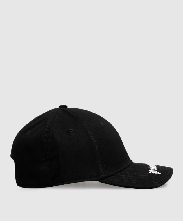 Palm Angels Кепка чорного кольору з контрастною вишивкою логотипа PAMLB001FB002 зображення 3