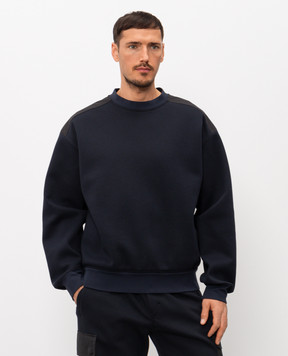 Dolce&Gabbana Синій світшот з нашивкою логотипа G9CBTTHUML9