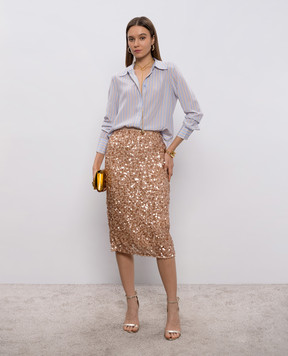 Max Mara Weekend Бежева спідниця WKDOCCHIO з паєтками WKDOCCHIO