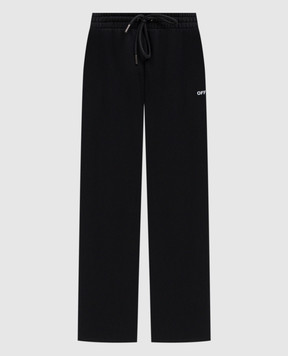 Off-White Чорні спортивні штани з принтом 44MCH05AS26F007