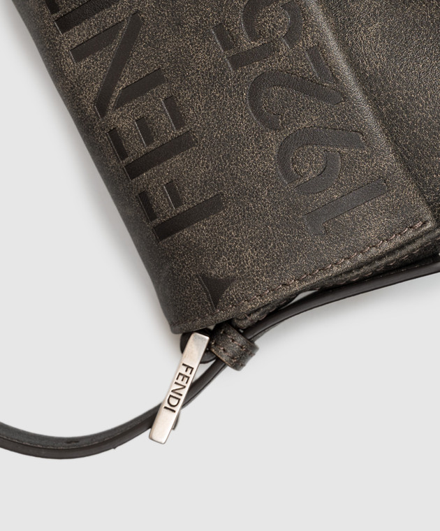 Fendi Кожаная сумка Baguette с винтажным эффектом 8BR850B1FY изображение 4