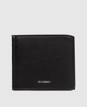 JW Anderson Чорне шкіряне портмоне з логотипом AC0438LA0224