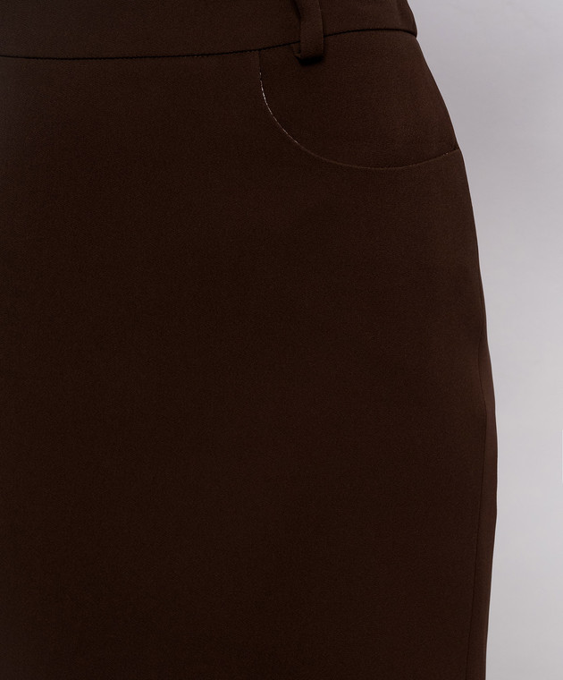 Ermanno Scervino Коричневая юбка-карандаш D492O355ILM изображение 5