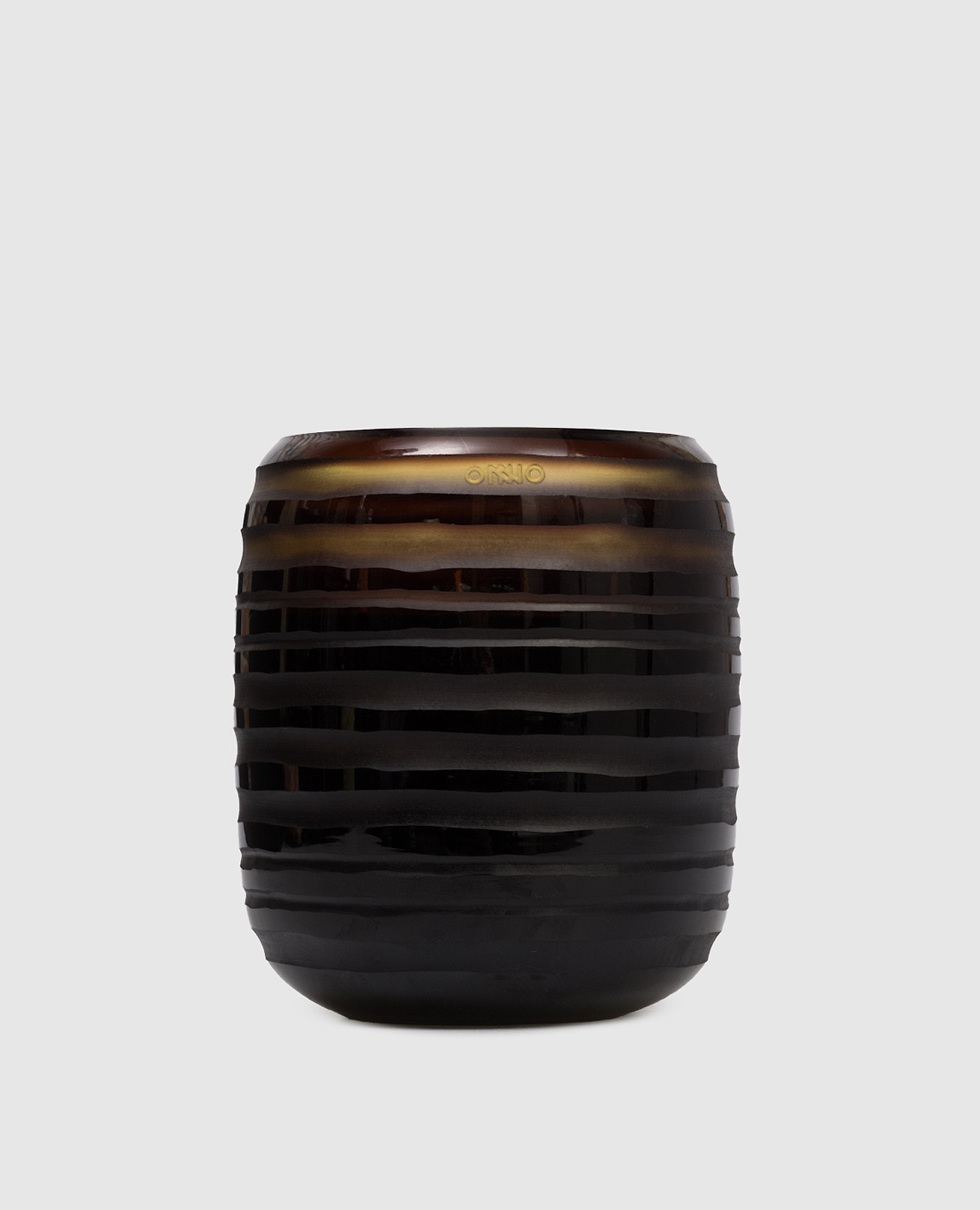 Свічка Sphere Amber M з ароматом Zanzibar в скляному свічнику