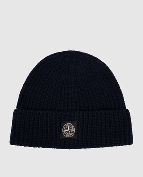 Stone Island Синя шапка з вовни K2S15N100012S00B4