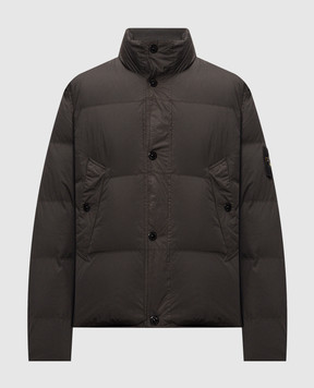 Stone Island Серый пуховик с патчем логотипа L2S154100109S0A23
