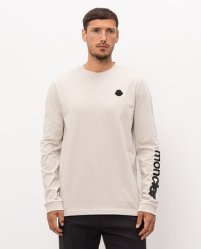 Moncler Серый логинслив с контрастным логотипом L20918D0000389AUG