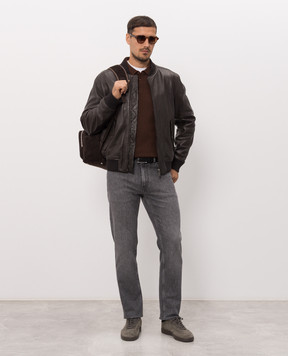 Trussardi Коричневое поло из шерсти в узор M0148000112NMK646K36