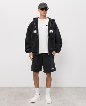 Misbhv Чорна спортивна куртка з принтом логотипа 230M223