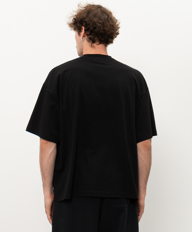 Vetements Черная футболка с принтом логотипа MH27TR143B изображение 4