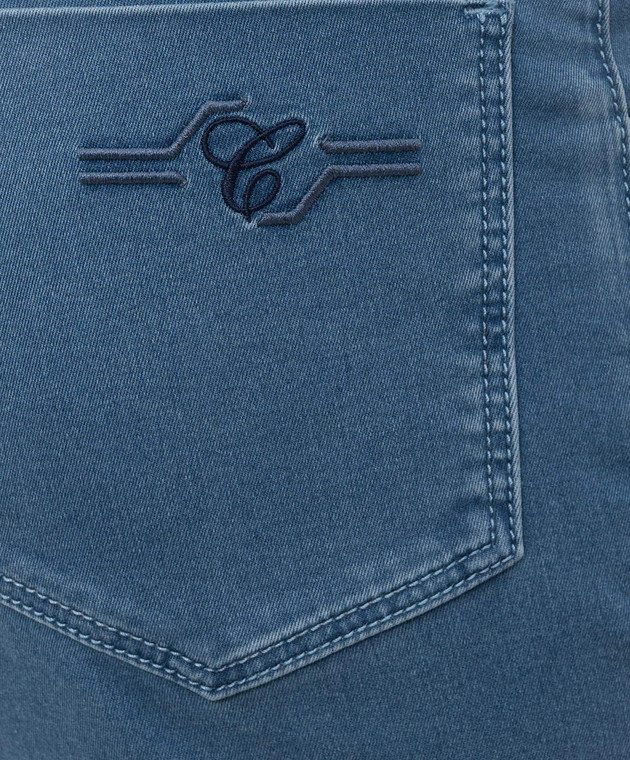 Castangia dal 1850 Блакитні джинси з патчем логотипа GDPCA202S26 зображення 5