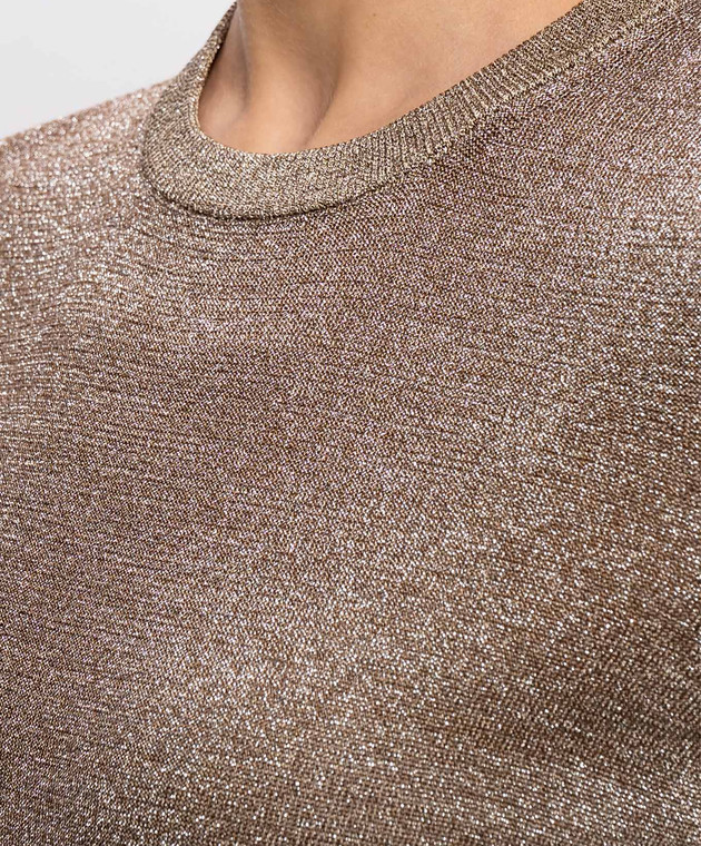 Missoni Бежева футболка з люрексом DC26SN02BK01H3 зображення 5