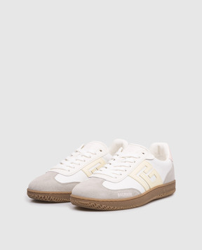 Balmain Комбіновані кросівки B-Court з принтом логотипа GN1VI735TCLN