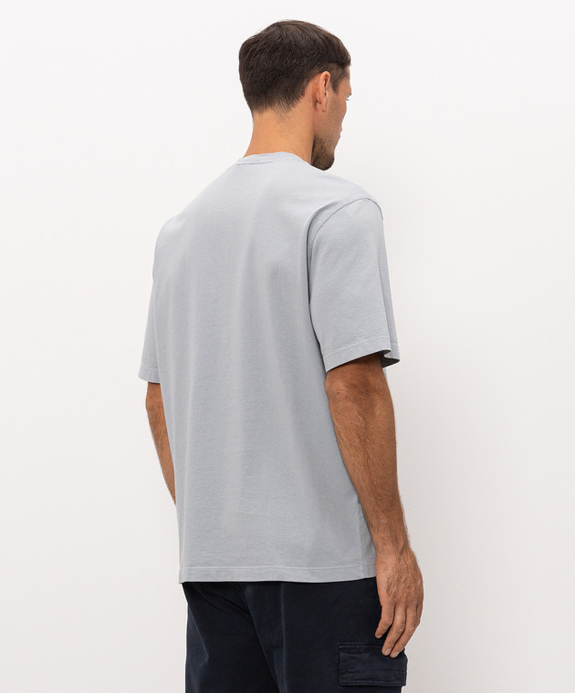 Stone Island Сіра футболка з принтом логотипа L2S152100028S0500 зображення 4