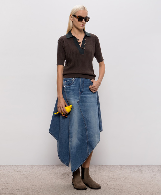 JW Anderson Поло цвета хаки KW1569YN0535 изображение 2