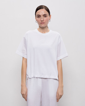 Peserico Біла футболка з принтом S06922J0Q40070E