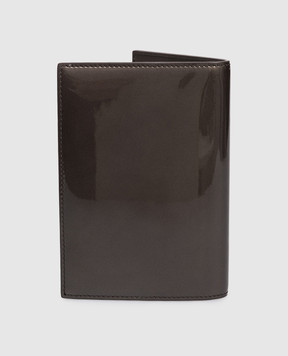 Saint Laurent Коричневый кожаный лакированный переплет для паспорта 821859AAEX2