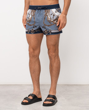 Dolce&Gabbana Шорты для плавания в брендовый принт M4E48TON0CG