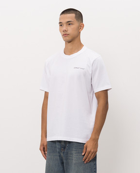 Off-White Біла футболка з принтом Logo 44MAA16MF26J00L