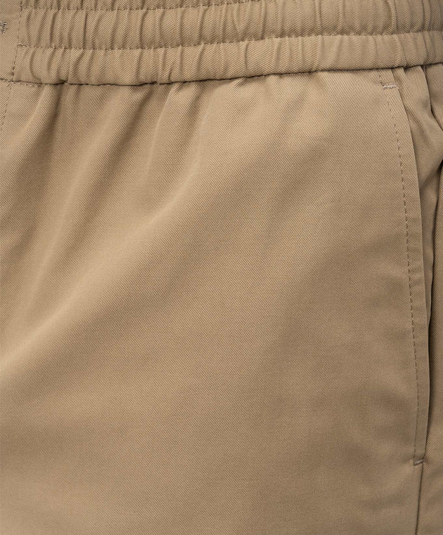 Ami Paris Бежеві шорти з фактурною емблемою HSO835CO0132 зображення 5